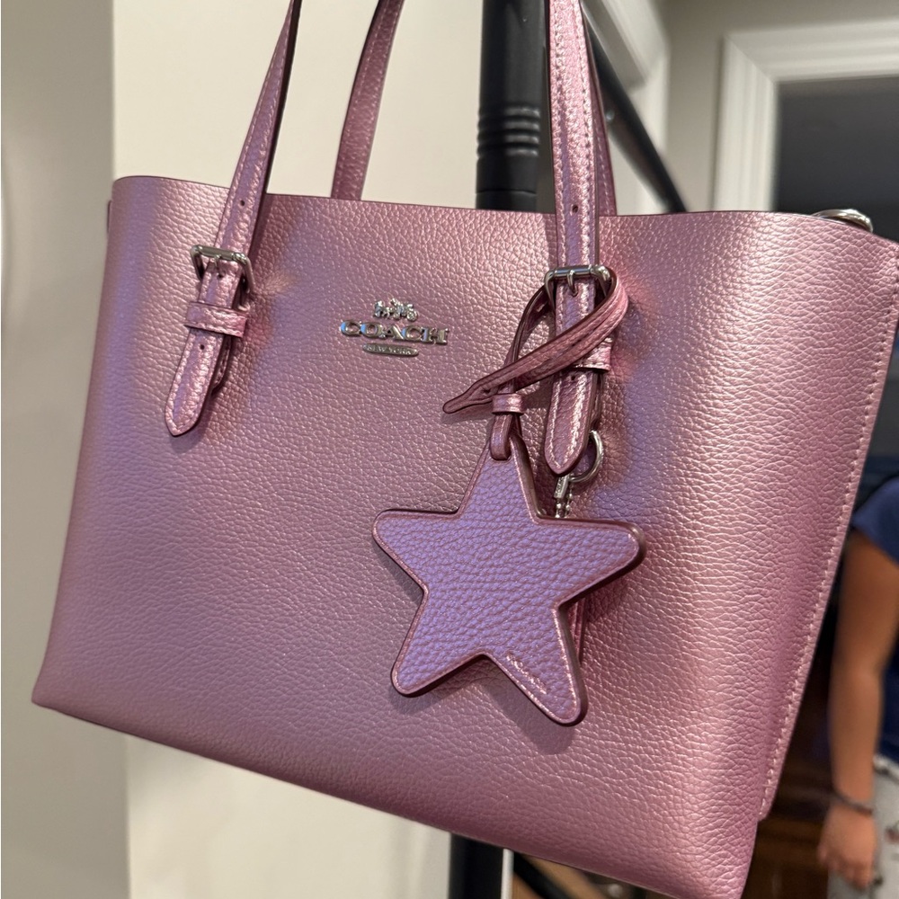 Coach Metallic Pink Mollie 25